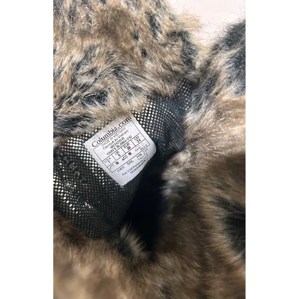 Columbia Women's Minx Mid Black Snow Fur Winter Shoes Boot Size 7 EU 38